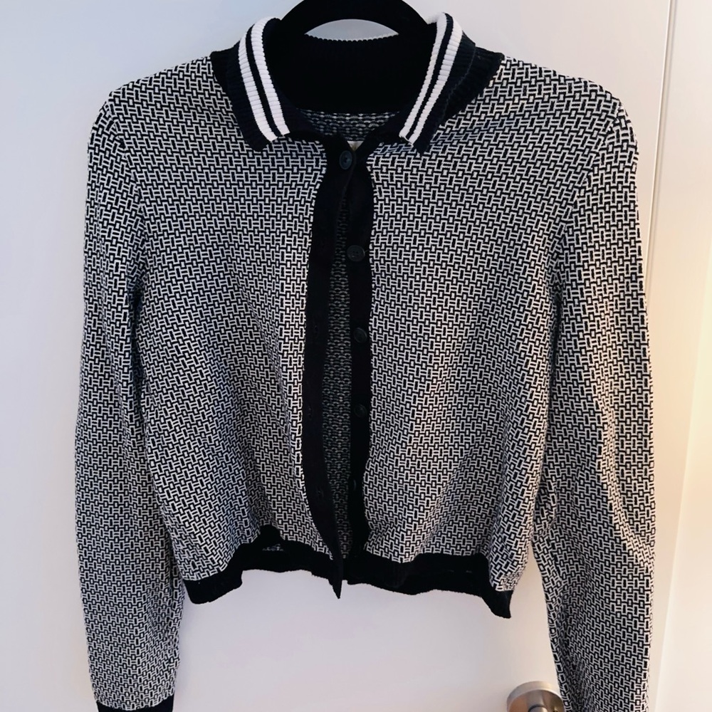 Anthropologie Black and White Women's Sweater